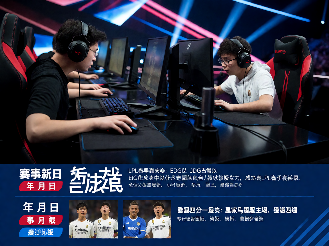 电竞比赛现场选手激烈对战的赛场画面